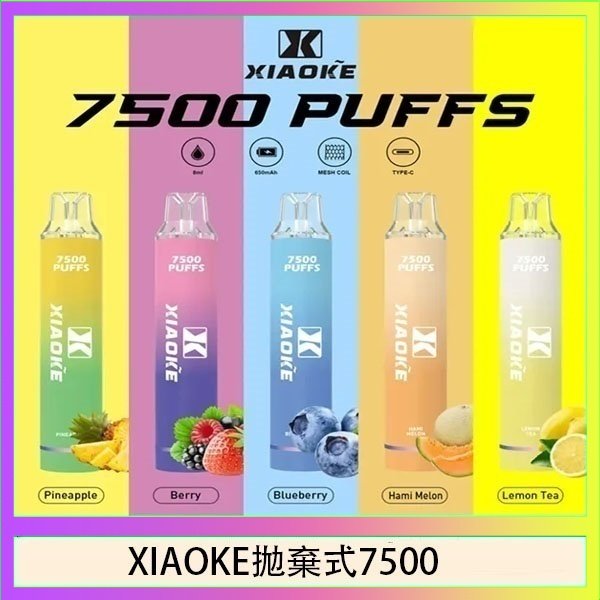 梟客XIAOKE一次性電子菸拋棄式7500口